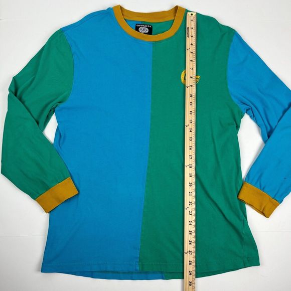 Odd Future OFWGKTA Blue Green Yellow Long Sleeve T-Shirt Size Large FLAW - Picture 11 of 14